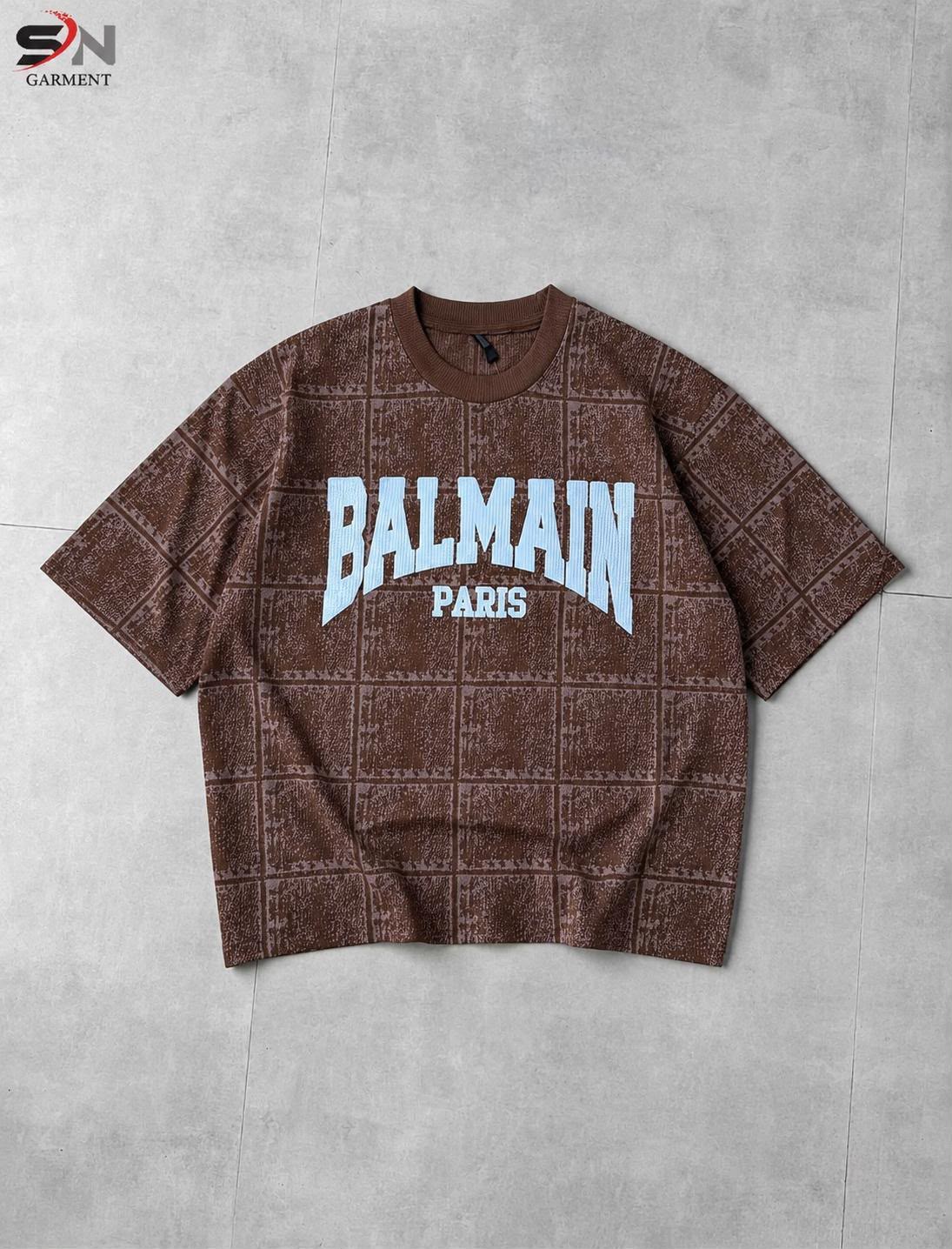Premium Cotton Balmain Drop-Shoulder Shirt - Image 3
